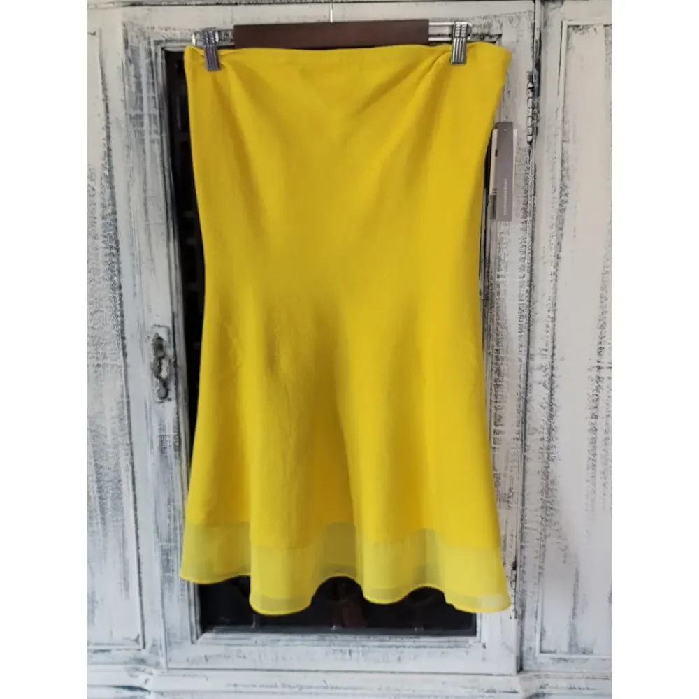 NWT Anthropologie Strapless Yellow Mini Dress - Size Medium - Picture 5 of 5